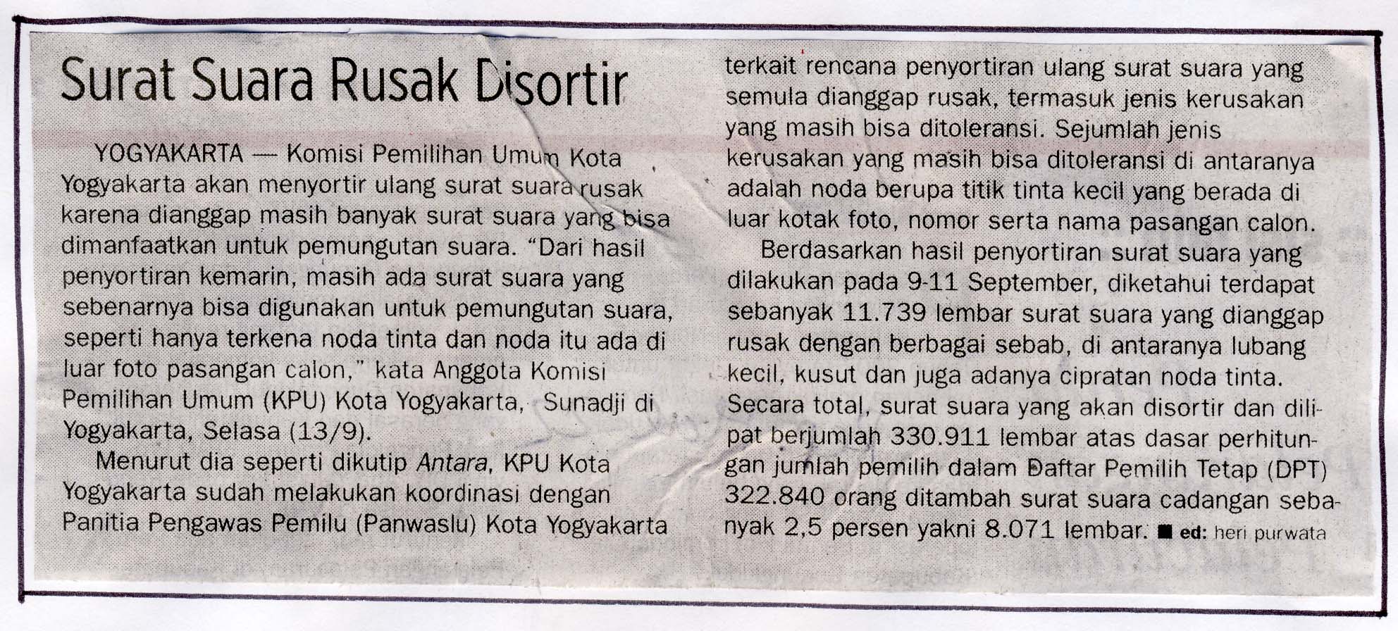 Kliping jogja terbaru